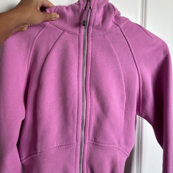 Lululemon Full-Zip Cropped Hoodie , Size 4 , Dahlia Mauve - Picture 3 of 8